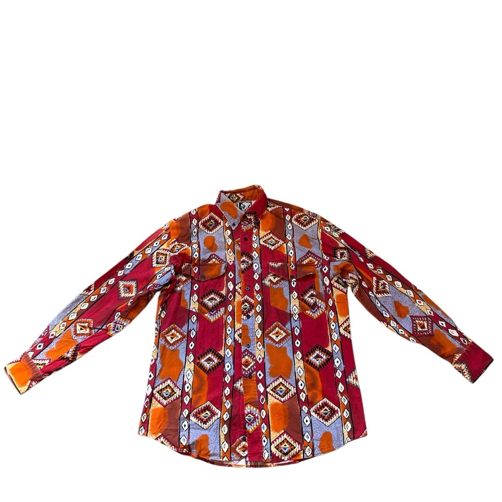 Vintage Karmen Aztec Western Button Up